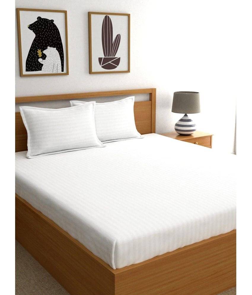 Neekshaa Satin 1 Double Bedsheet with 2 Pillow Covers ( White ) Neekshaa Satin 1 Double Bedsheet with 2 Pillow Covers ( White )