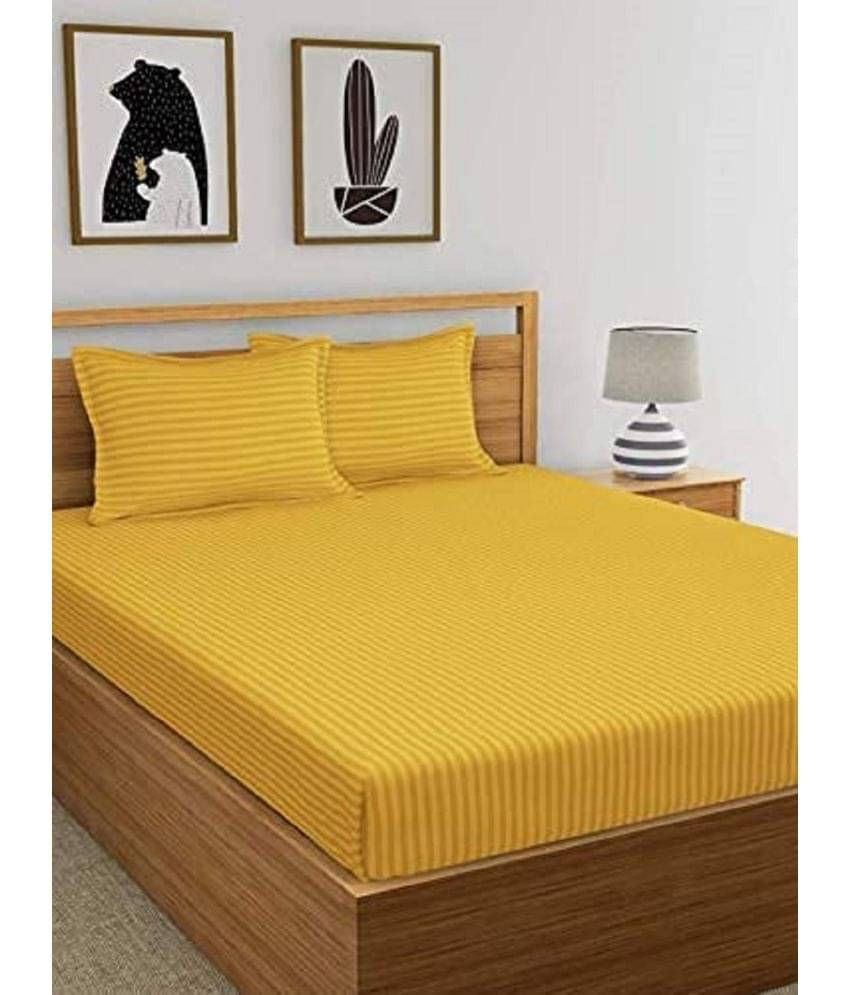 Neekshaa Satin 1 Double Bedsheet with 2 Pillow Covers ( Yellow ) Neekshaa Satin 1 Double Bedsheet with 2 Pillow Covers ( Yellow )