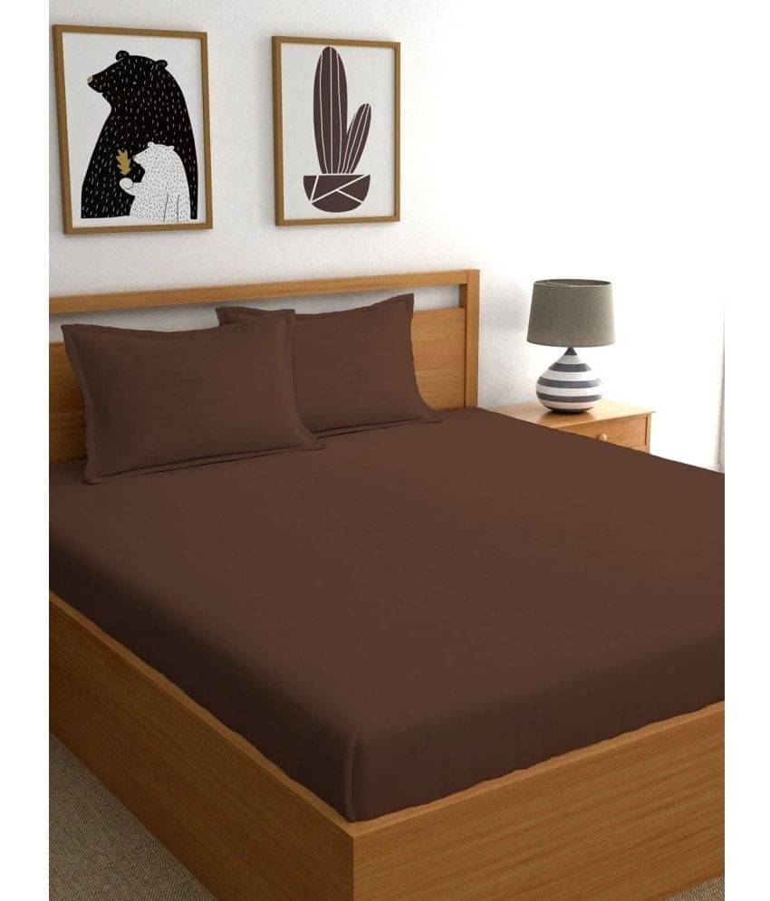 Neekshaa Satin 1 Double Bedsheet with 2 Pillow Covers ( Brown ) Neekshaa Satin 1 Double Bedsheet with 2 Pillow Covers ( Brown )