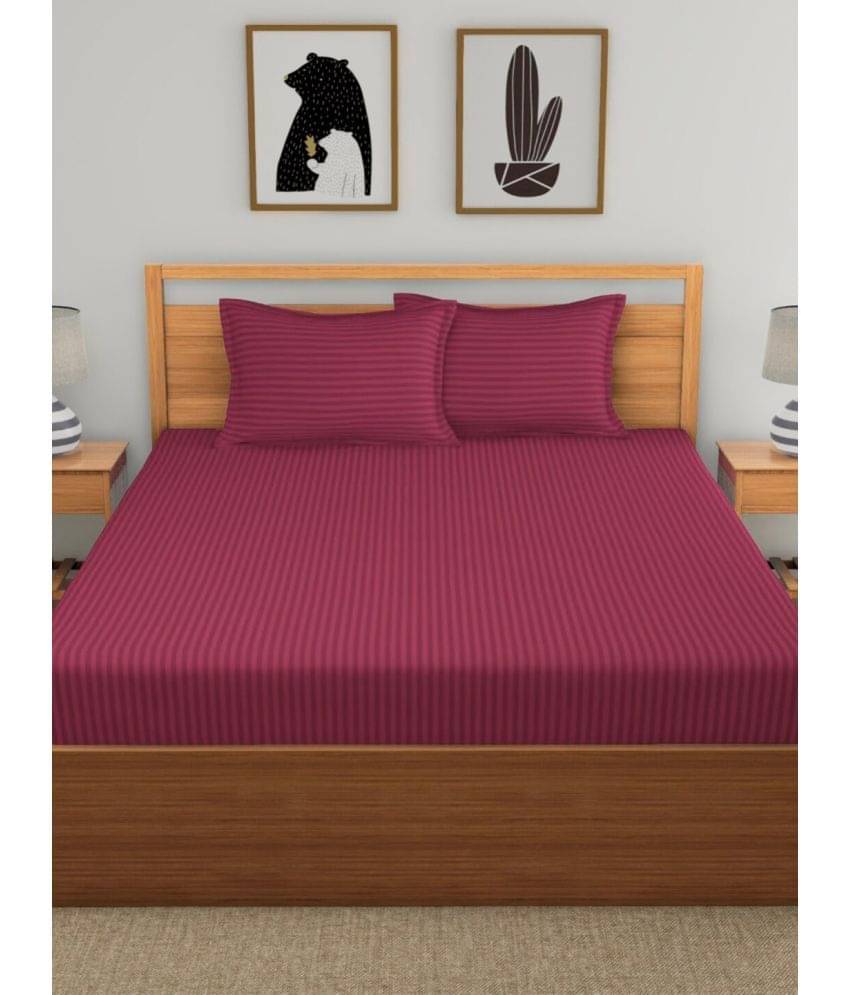 Neekshaa Satin 1 Double Bedsheet with 2 Pillow Covers ( Wine ) Neekshaa Satin 1 Double Bedsheet with 2 Pillow Covers ( Wine )
