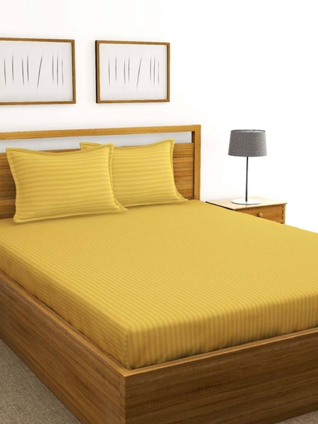 Neekshaa Satin 1 Double Bedsheet with 2 Pillow Covers ( Yellow ) Neekshaa Satin 1 Double Bedsheet with 2 Pillow Covers ( Yellow )