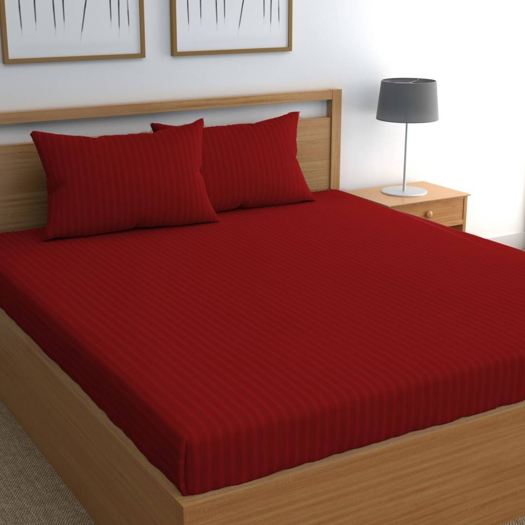 Neekshaa Satin 1 Double Bedsheet with 2 Pillow Covers ( Red ) Neekshaa Satin 1 Double Bedsheet with 2 Pillow Covers ( Red )