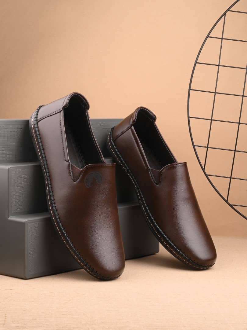 Rising Wolf Brown Men's Slip On Formal Shoes - Formal Shoes | Buy online on ZillyBuy