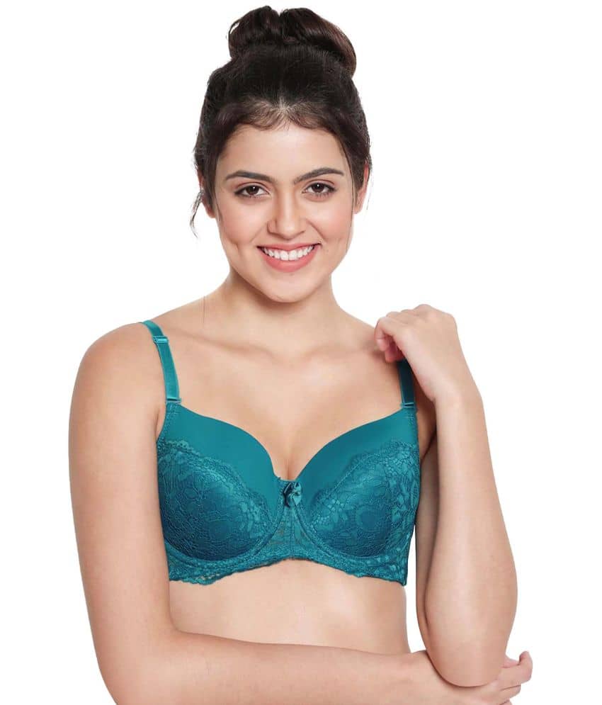 Susie Nylon Women's Balconette Bra ( Blue ) S050-MoroccanBlue