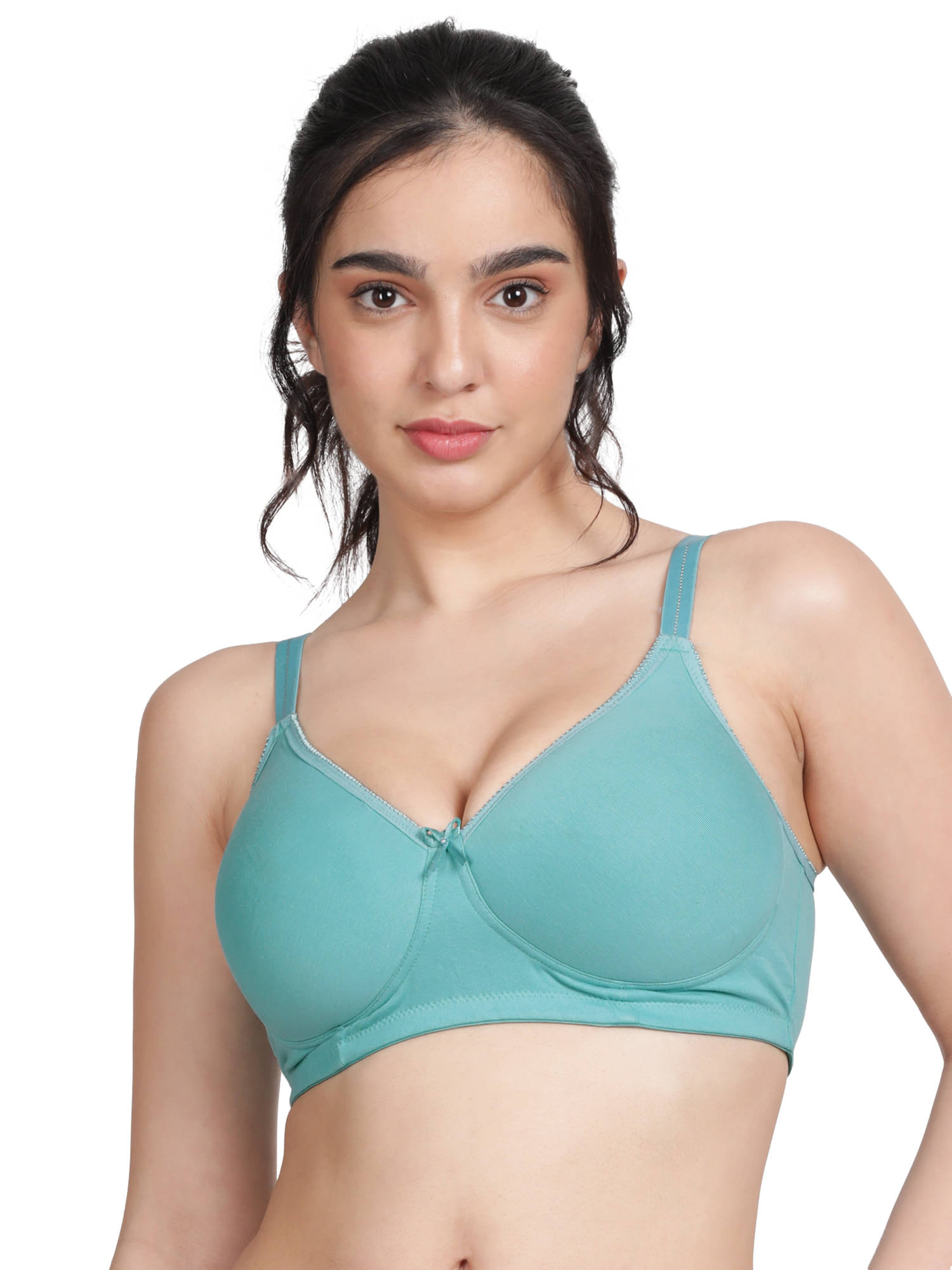     			Susie Cotton Blend Women's T-Shirt Bra ( Light Blue ) EF014-DustyTurquoise
