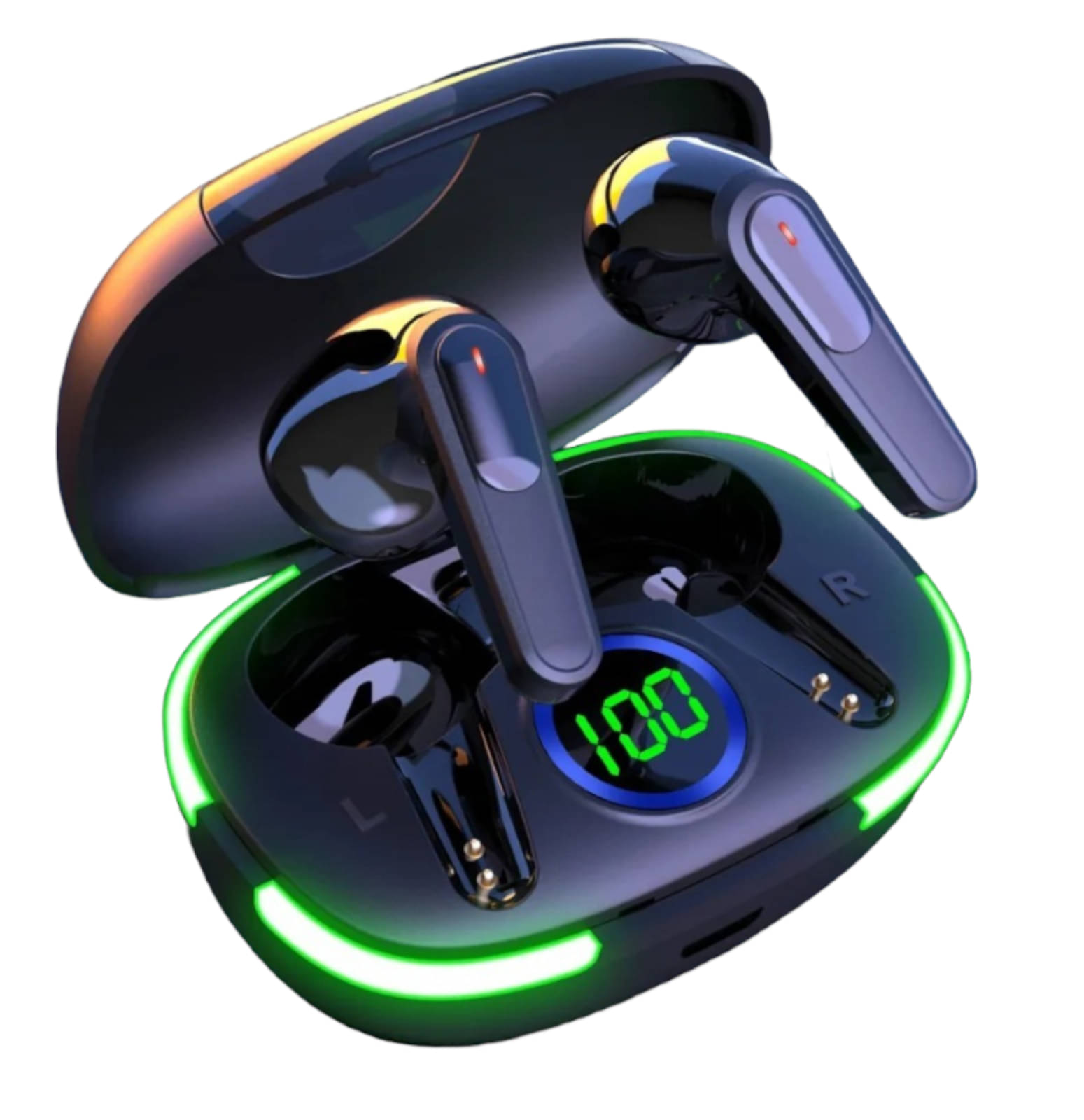     			VERONIC GAMO Gaming Earbuds Bluetooth True Wireless (TWS) In Ear 20 Hours Playback Powerfull bass,Fast charging IPX4(Splash & Sweat Proof) Black