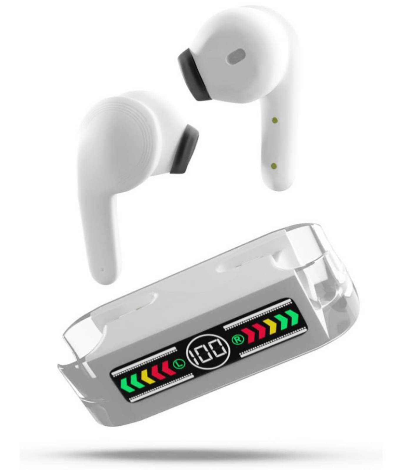     			VERONIC Max Bluetooth True Wireless (TWS) In Ear 30 Hours Playback Powerfull bass,Fast charging IPX4(Splash & Sweat Proof) White