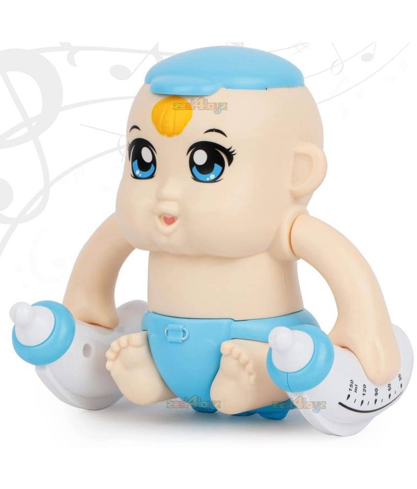     			Villy Tumbling Baby Electric Toys with Baby Bottle Voice Control Sensor Light Music Rotating Arm Sound Toy for Kids (Pack of 1) Random Color Dispatch