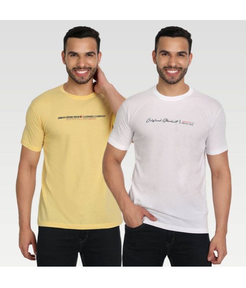 Zeffit Pack of 2 Cotton Blend Regular Fit Men's T-Shirt ( Multicolor ) Zeffit Pack of 2 Cotton Blend Regular Fit Men's T-Shirt ( Multicolor )