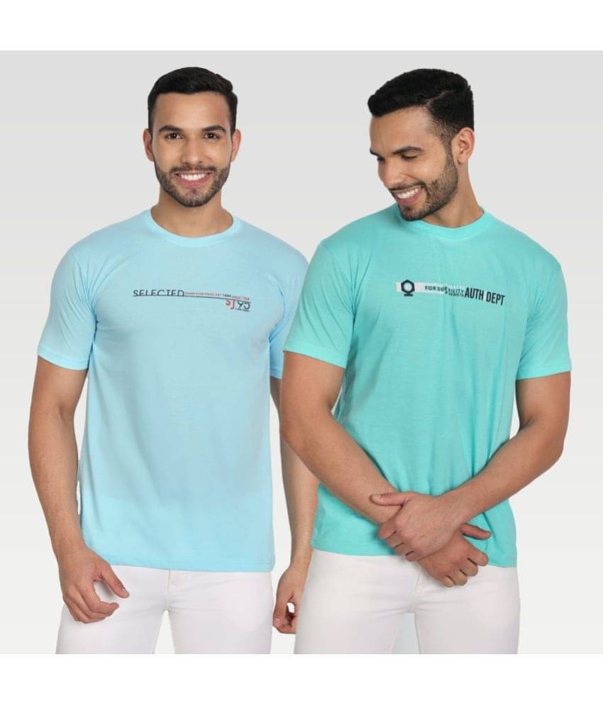     			Zeffit Pack of 2 Cotton Blend Regular Fit Men's T-Shirt ( Multicolor )