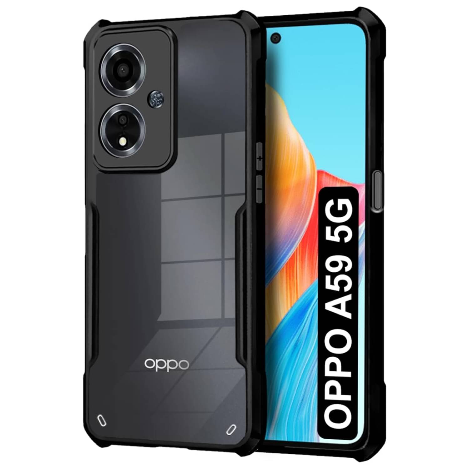     			Case Vault Covers Shock Proof Case Compatible For Polycarbonate Oppo A59 5G ( Pack of 1 )