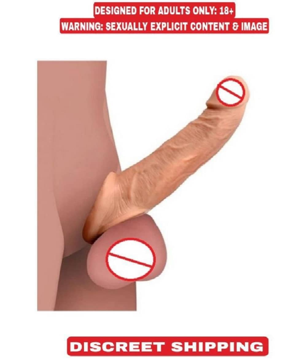 Double Hole Penis Extension Silicon Dragon Sleeve