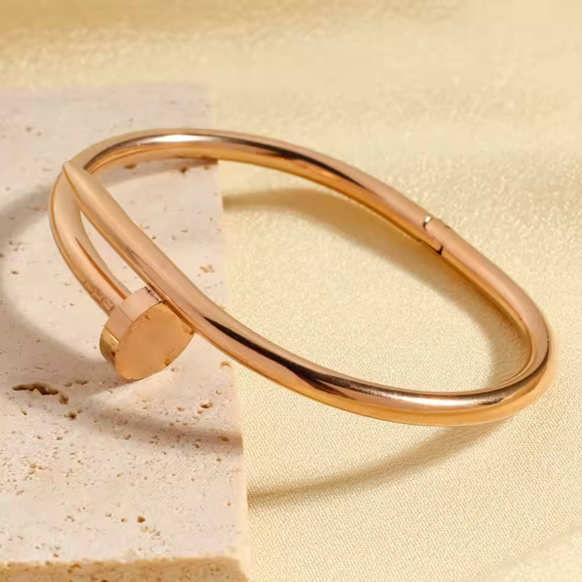     			FASHION FRILL Rose Gold Bracelet ( Pack of 1 )