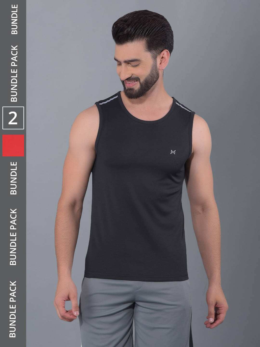     			Force NXT Multicolor Polyester Regular Fit Men's Sports T-Shirt ( Pack of 2 )