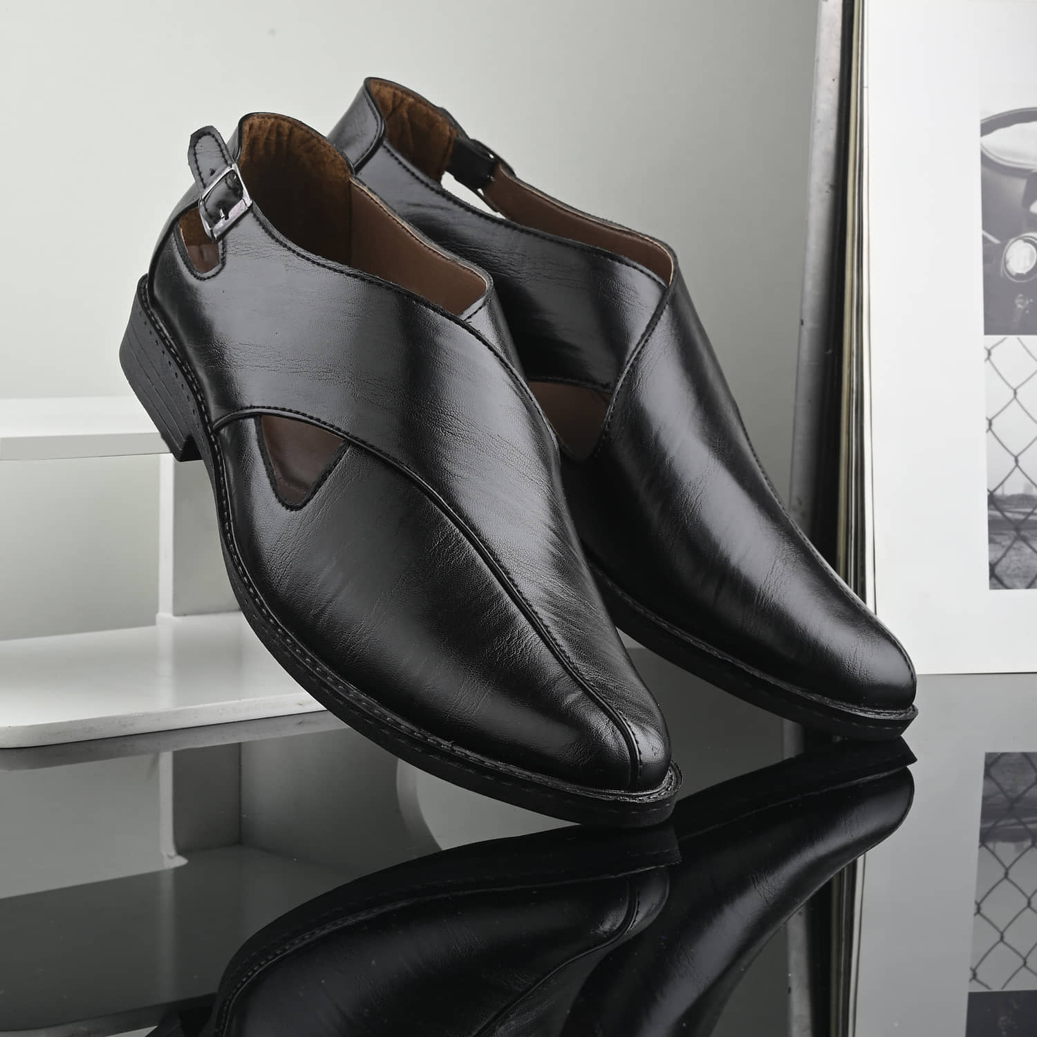 John Karsun Black Men's Mojaris - Ethnic Shoes | Buy online on ZillyBuy
