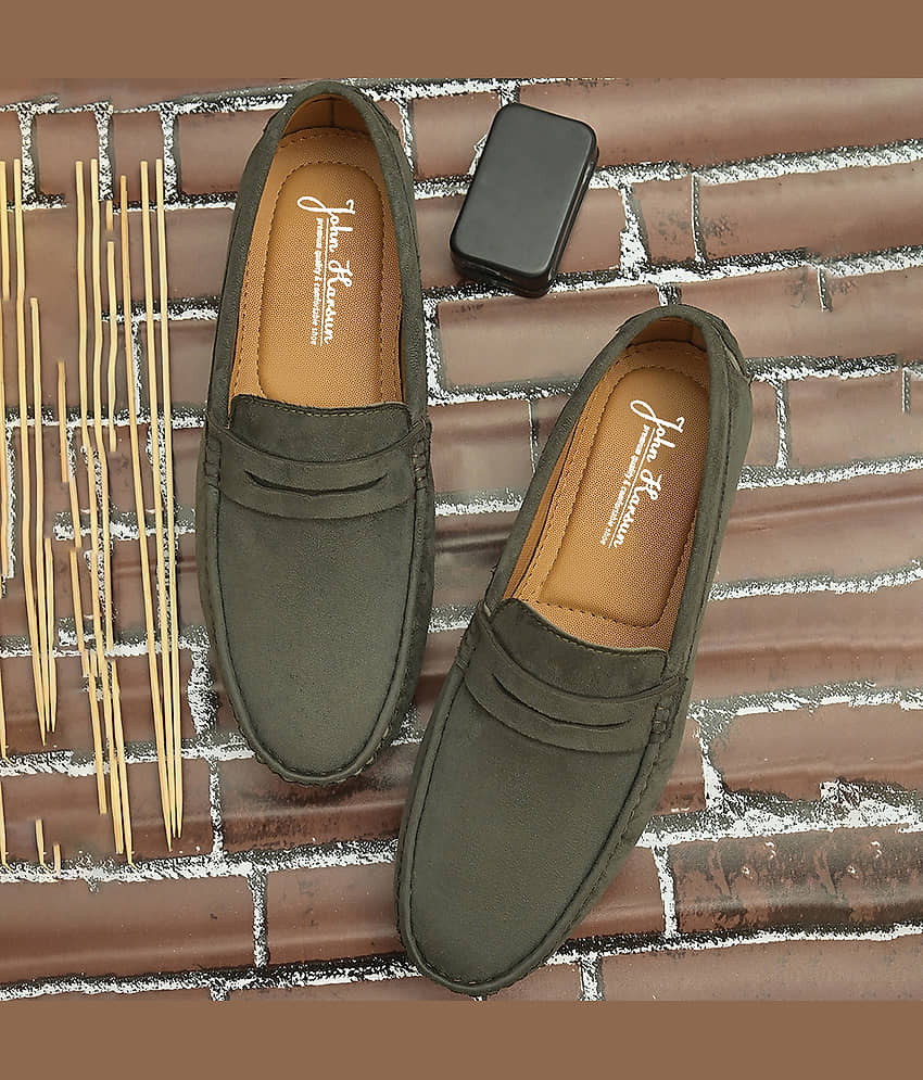 John Karsun Green Men's Slip on - Formal Shoes | Buy online on ZillyBuy