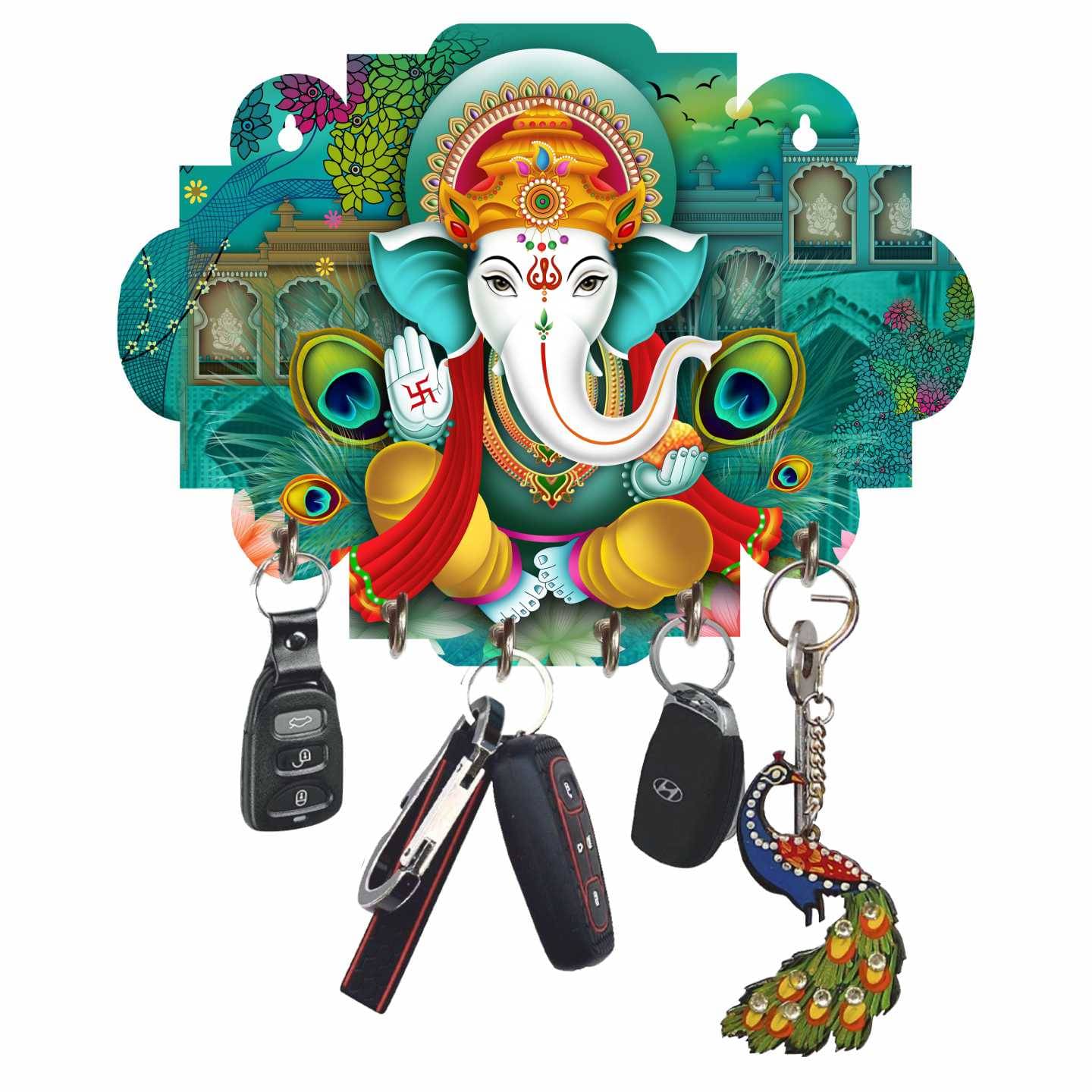    			LCUPR Multicolour Wood Key Holder - Pack of 1