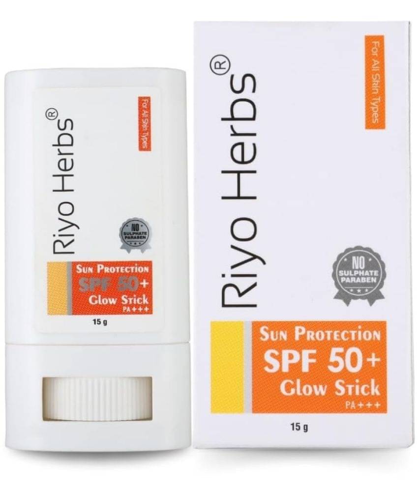 Riyo Herbs Sun Protection SPF 50 Glow Sunscreen Stick PA+++|Invisible Sunscreen stick For Face Riyo Herbs Sun Protection SPF 50 Glow Sunscreen Stick PA+++|Invisible Sunscreen stick For Face