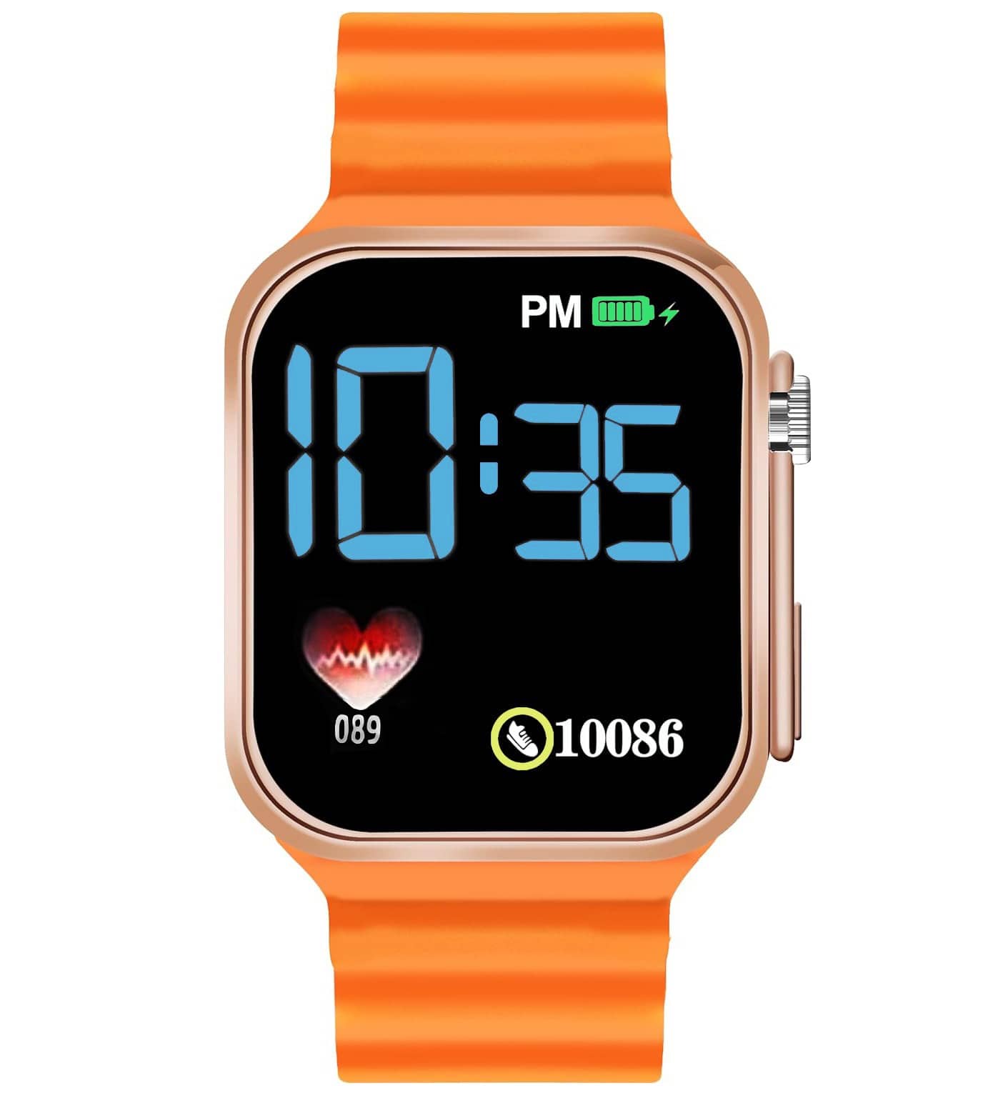 Svats Orange Silicon Digital Men's Watch