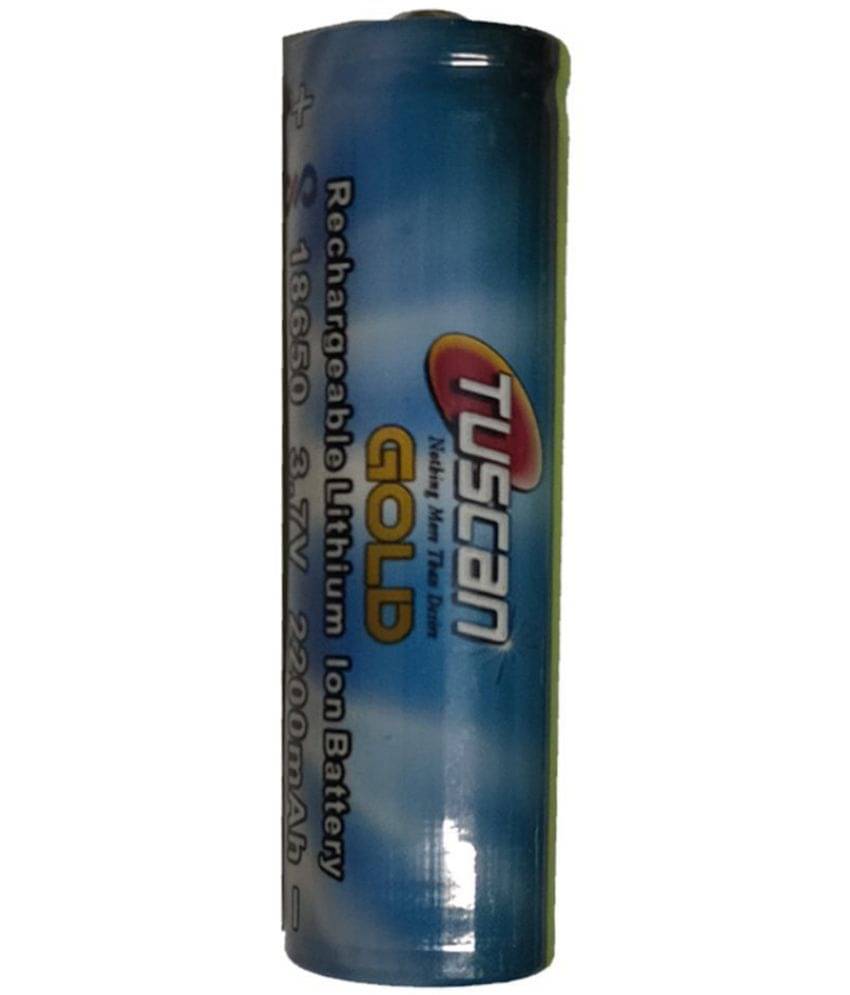 Tuscan 18650 Lithium ion 3.7V 2200mAh Rechargeable Battery For Camera ( Pack of 1 ) Tuscan 18650 Lithium ion 3.7V 2200mAh Rechargeable Battery For Camera ( Pack of 1 )