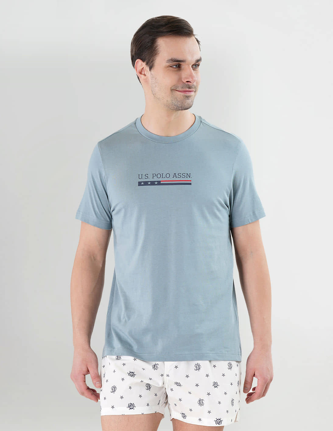 U.S. Polo Assn. Cotton Regular Fit Printed Half Sleeves Men's T-Shirt - Red ( Pack of 1 )
