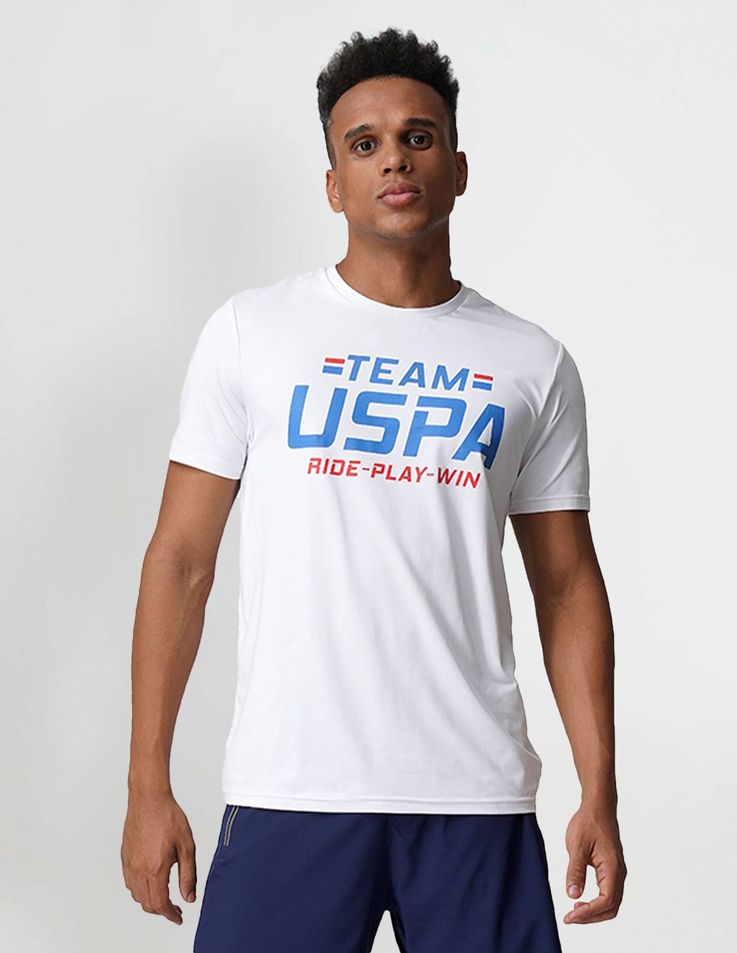 U.S. Polo Assn. Polyester Regular Fit Printed Half Sleeves Men's T-Shirt - White ( Pack of 1 ) U.S. Polo Assn. Polyester Regular Fit Printed Half Sleeves Men's T-Shirt - White ( Pack of 1 )