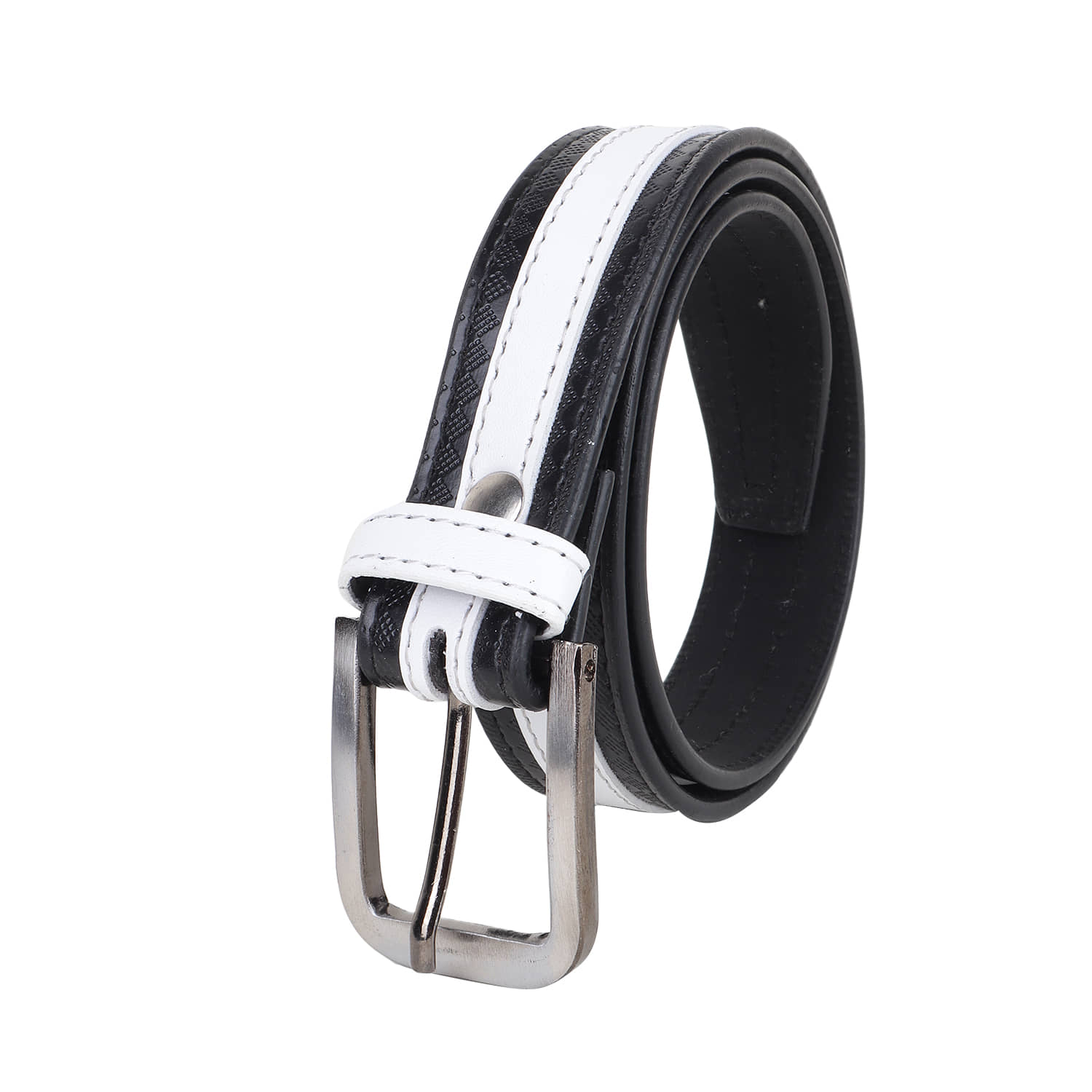 Zacharias Boy's Synthetic Leather Belt for kids kb-22 (Black & White; 6-10 Years) (Pack of 1) - Jewellery Sets | Buy online on ZillyBuy