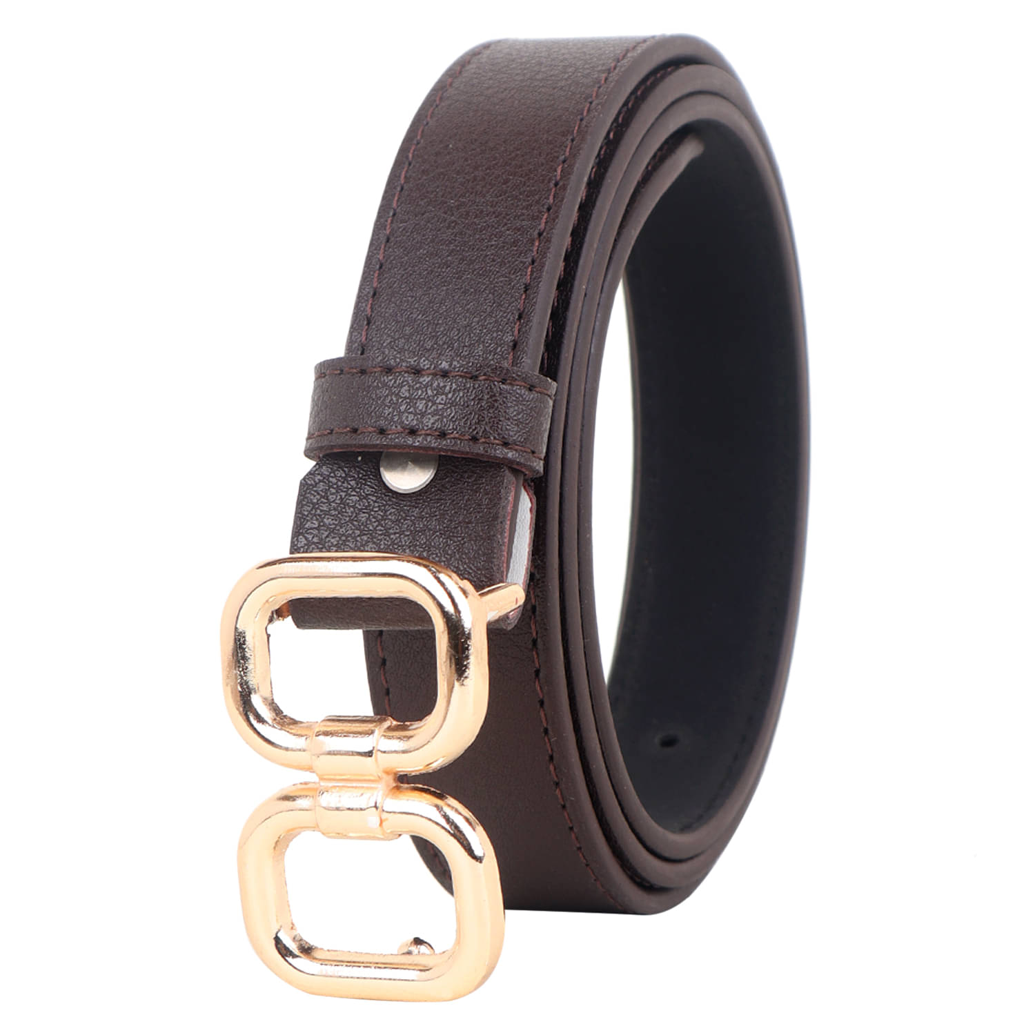     			Zacharias - Gold Faux Leather Men's Casual Belt ( Pack of 1 )
