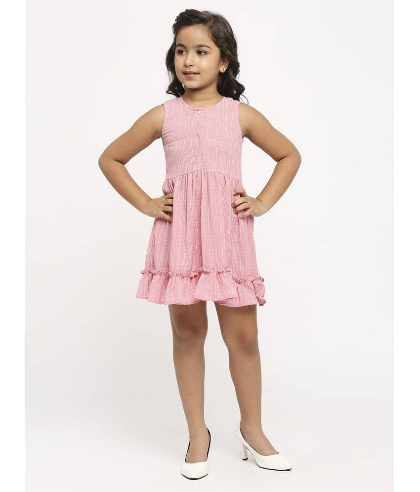 gufrina Polyester Fit And Flare Dress For Girls ( Pack of 1 , Pink ) gufrina Polyester Fit And Flare Dress For Girls ( Pack of 1 , Pink )