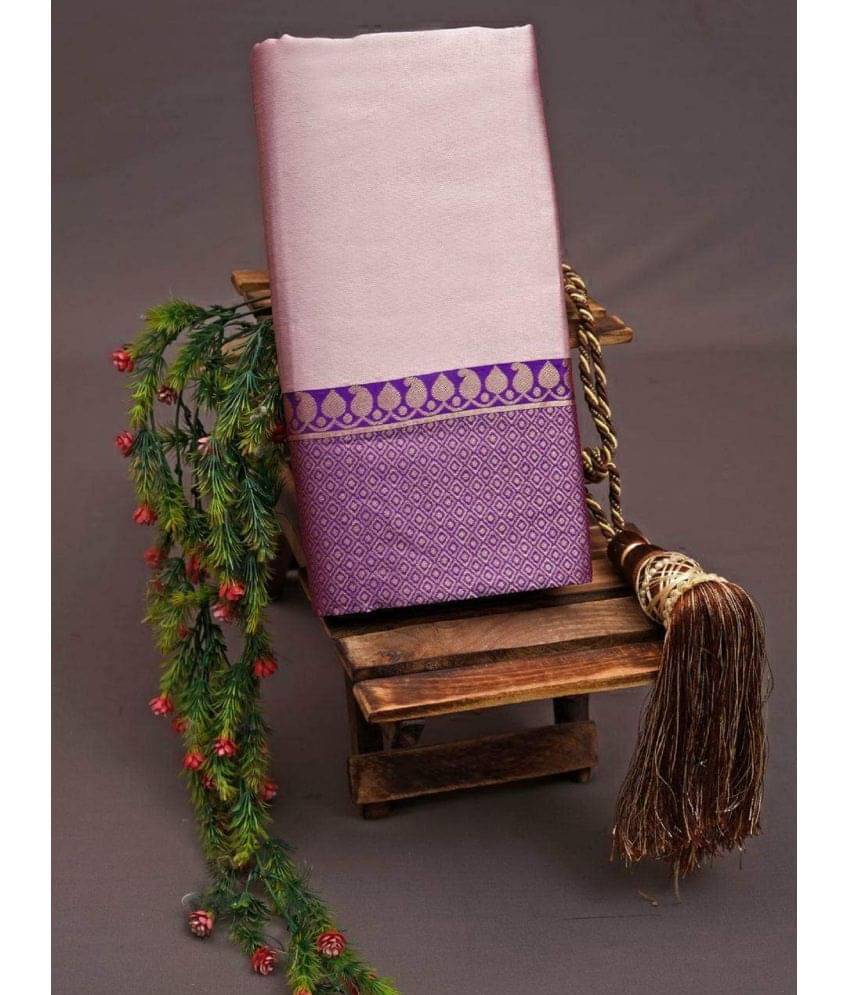 A TO Z CART Banarasi Silk Embellished Saree With Unstitched Blouse Piece ( Indigo ) A TO Z CART Banarasi Silk Embellished Saree With Unstitched Blouse Piece ( Indigo )