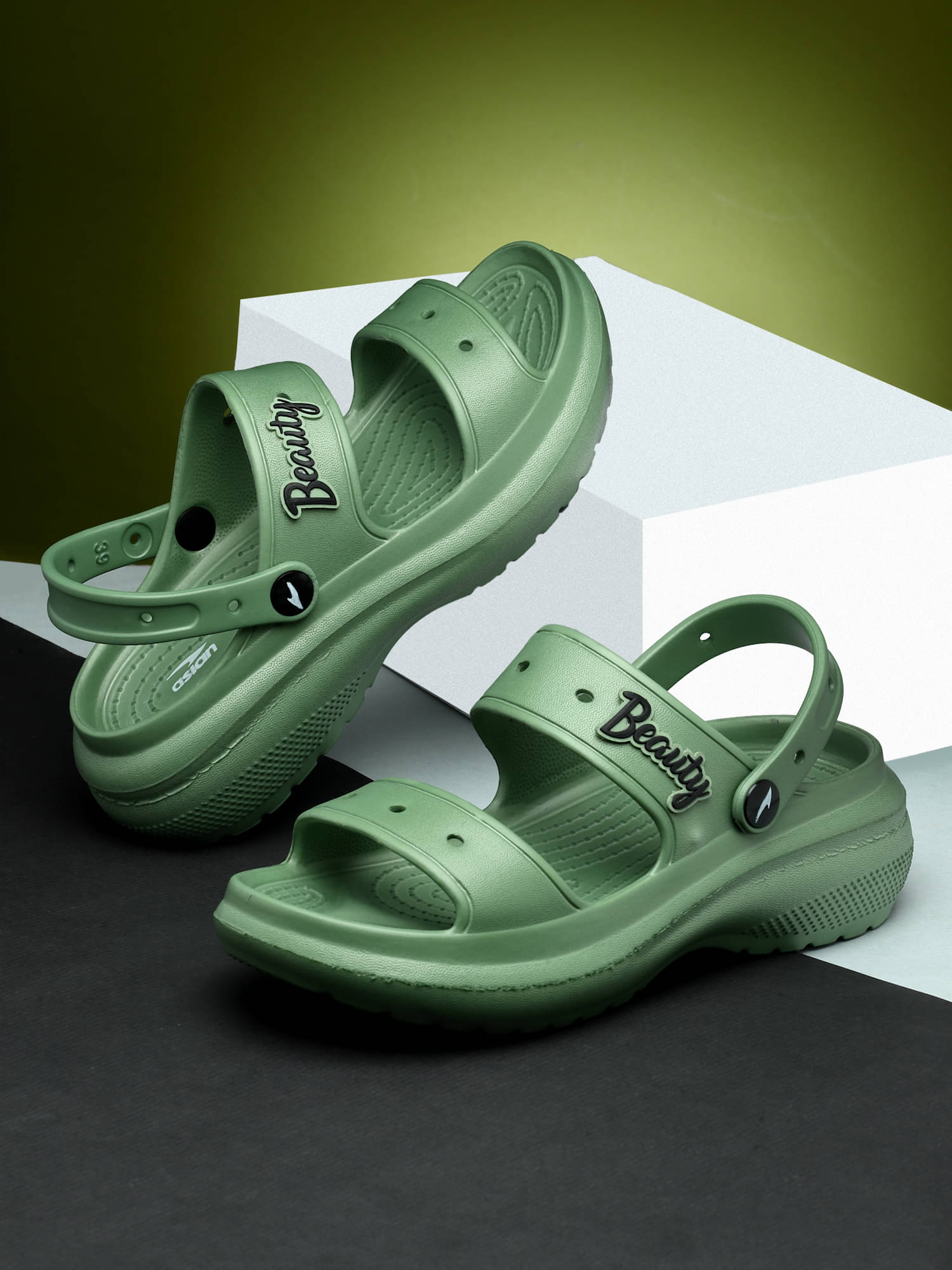     			ASIAN Green Clogs