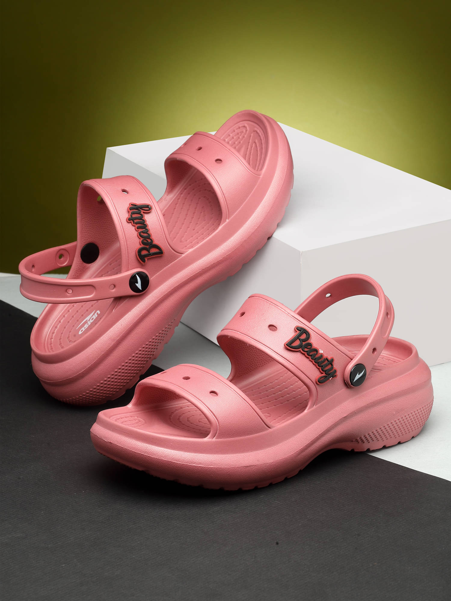     			ASIAN Maroon Clogs