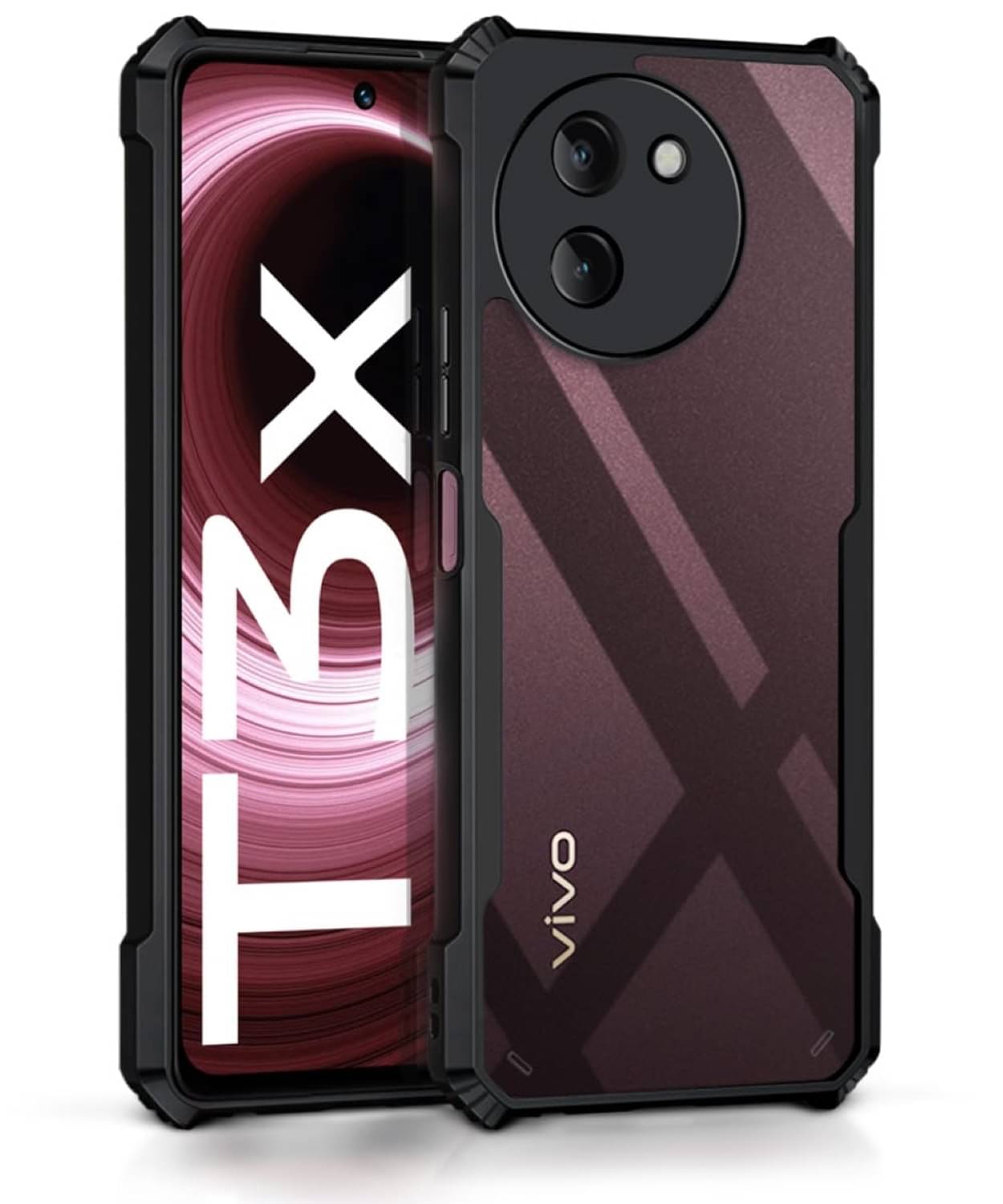     			Case Vault Covers Shock Proof Case Compatible For Polycarbonate Vivo T3x 5G ( Pack of 1 )