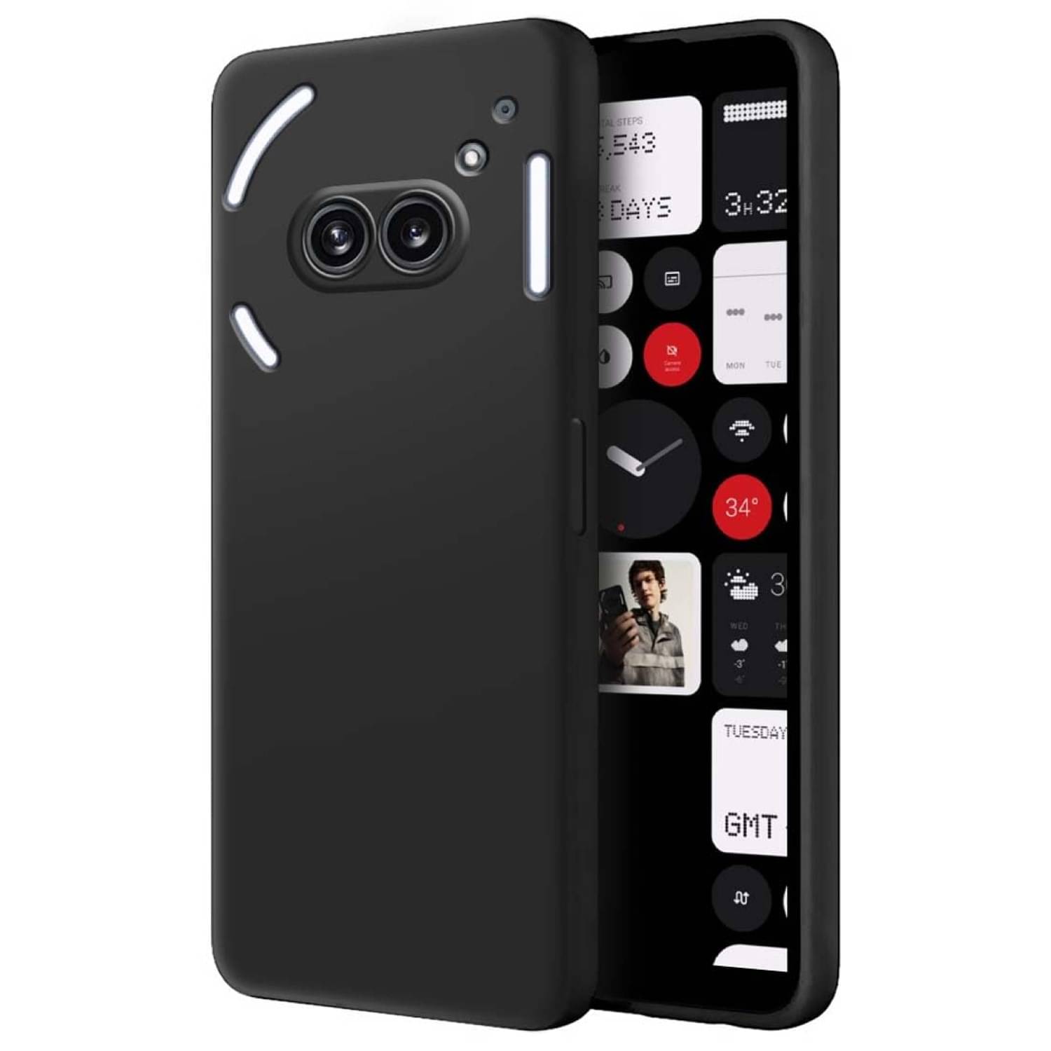     			Case Vault Covers Silicon Soft cases Compatible For Silicon Nothing Phone 2A ( Pack of 1 )