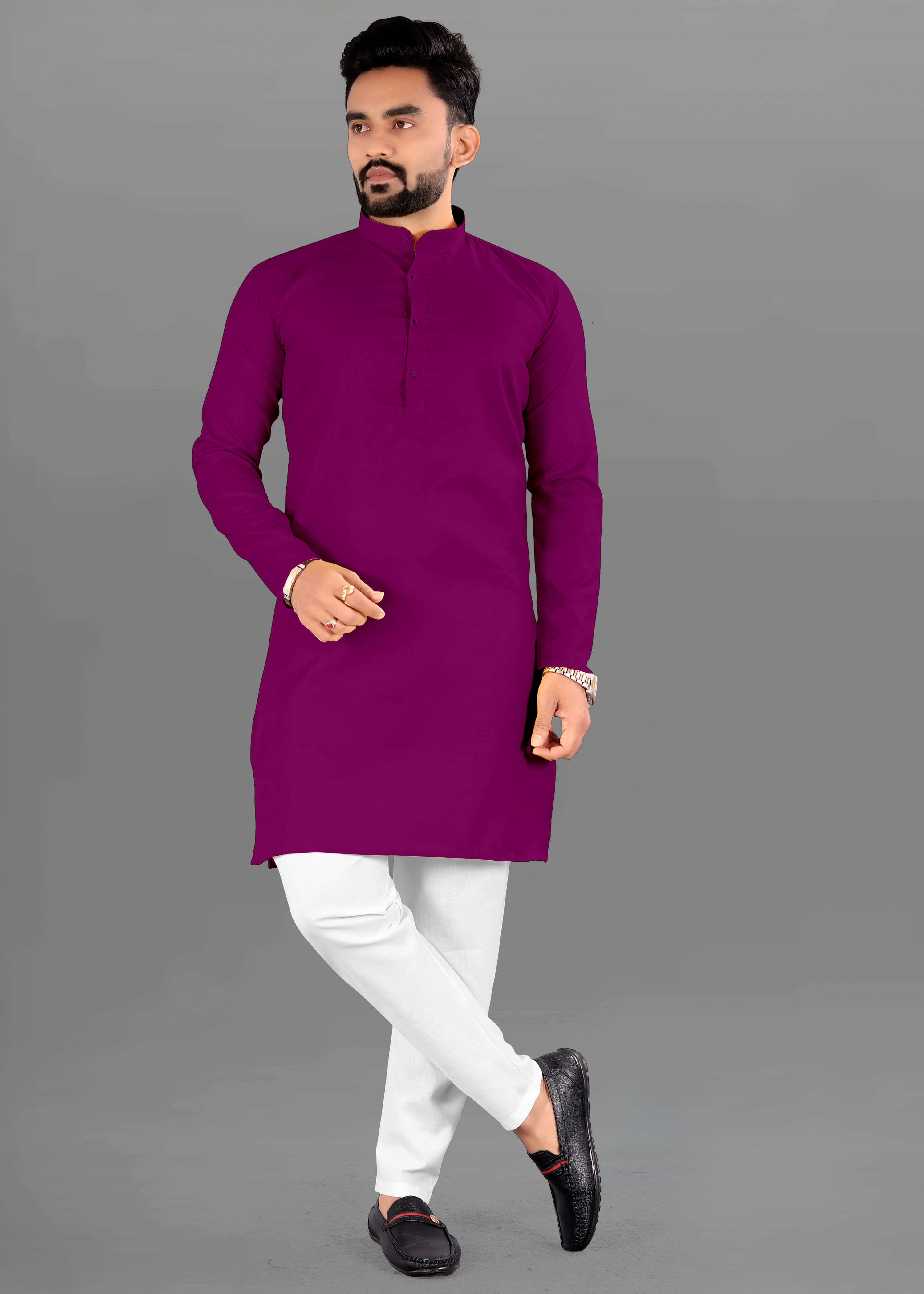 FRELURO Light Green Cotton Blend Men's Regular Kurta ( Pack of 1 ) - Kurtas & Kurta Sets | Buy online on ZillyBuy