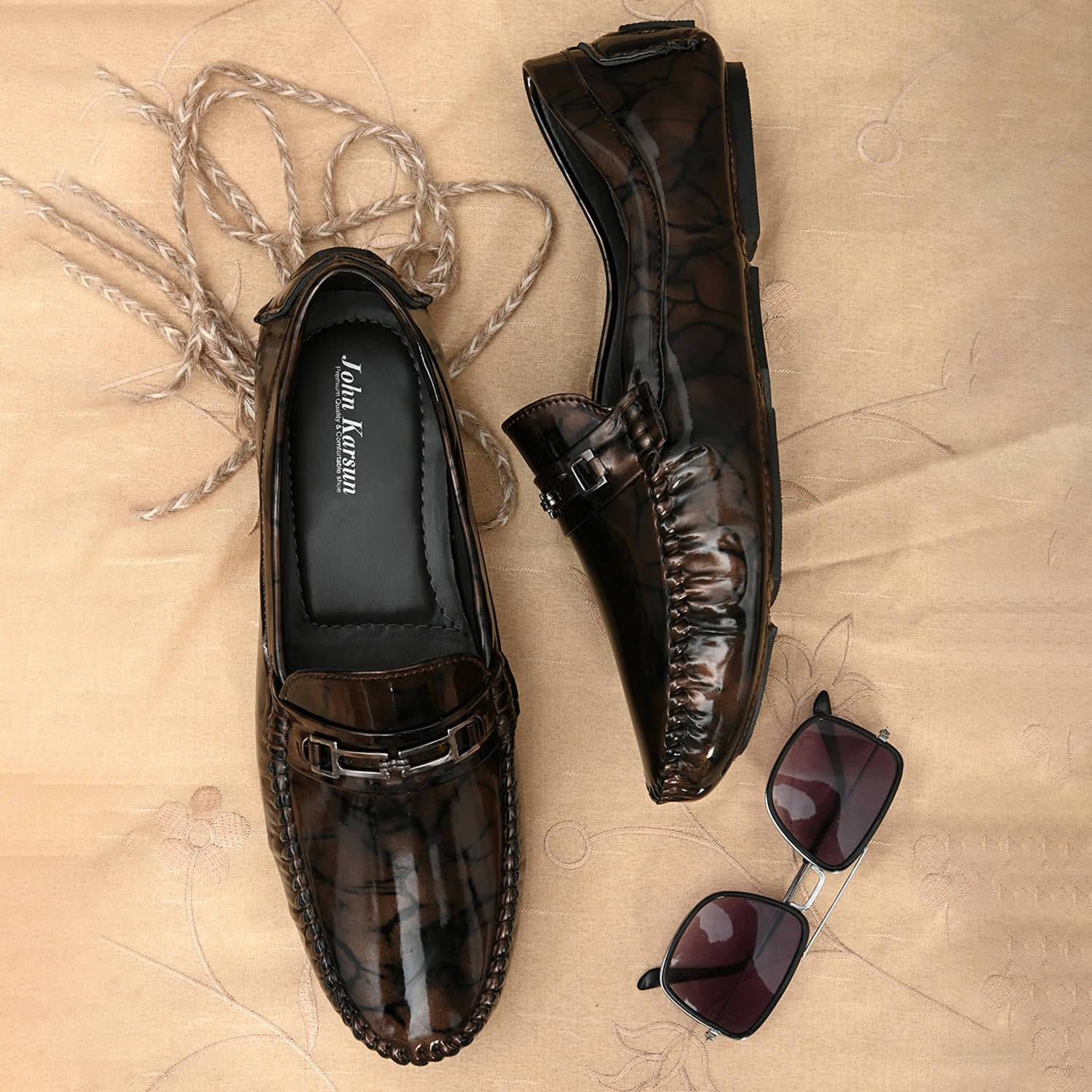 John Karsun Brown Men's Snaffle - Formal Shoes | Buy online on ZillyBuy
