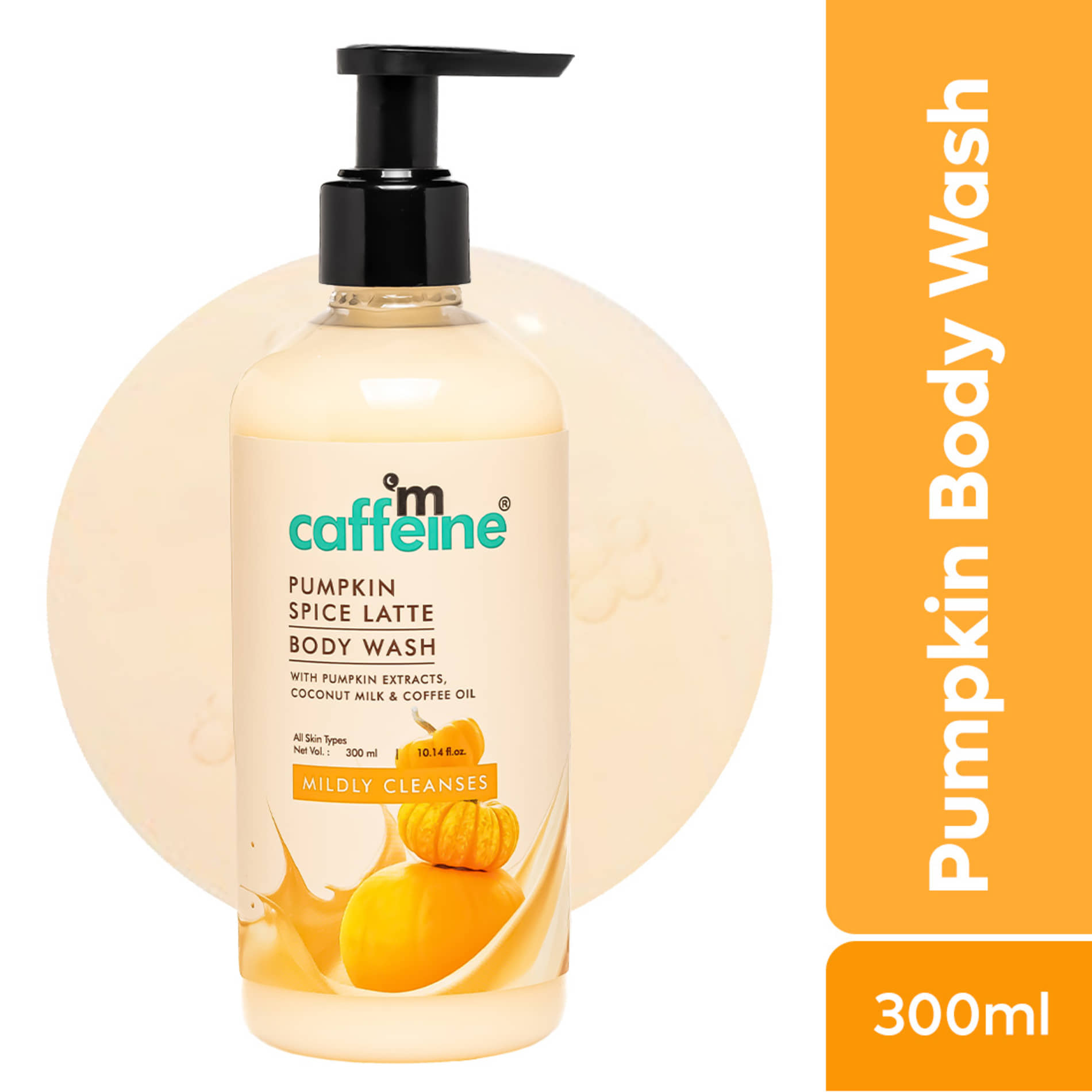 mCaffeine Pumpkin Spice Latte Body Wash 300ml (Pack of 1)