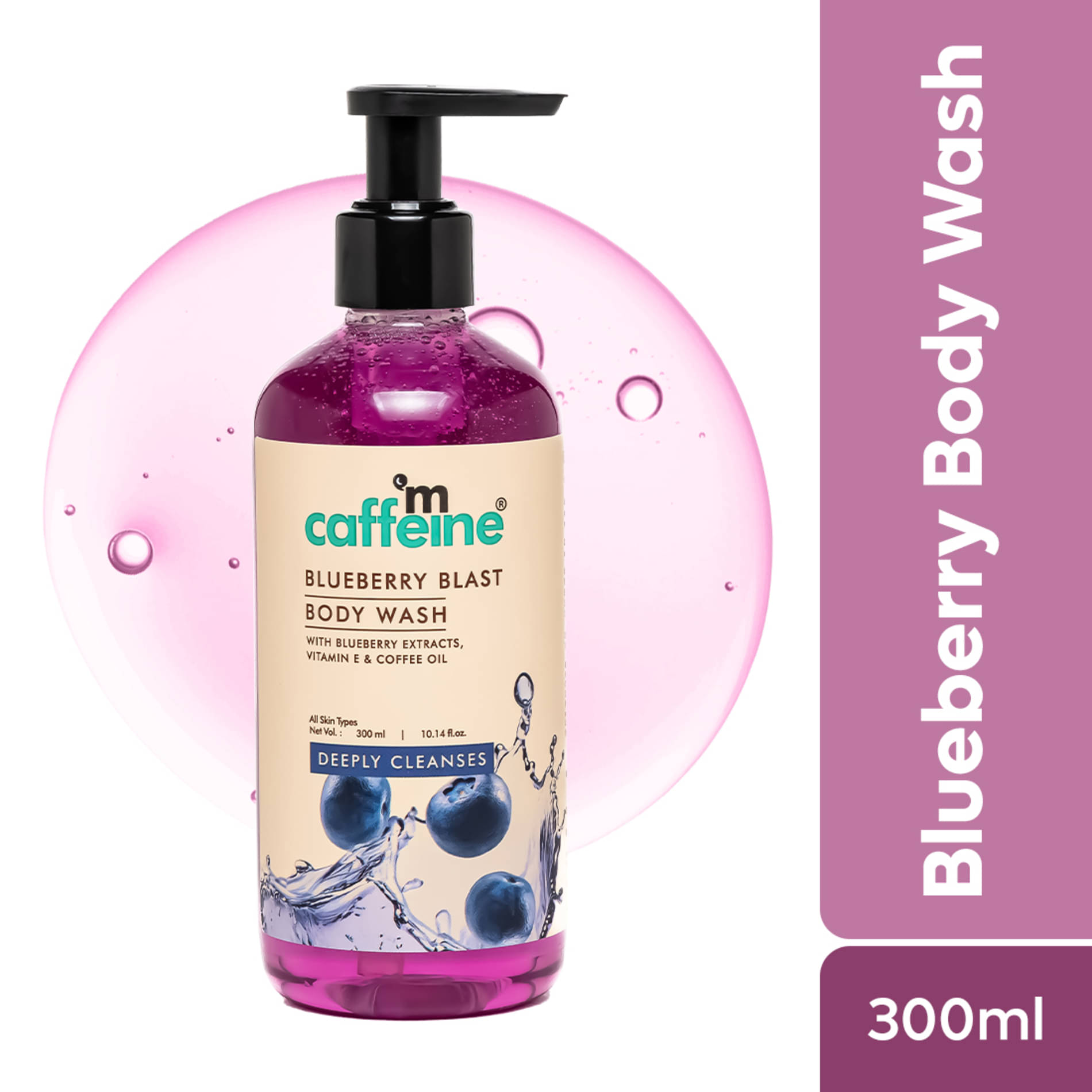     			mCaffeine Blueberry Blast Body Wash 300ml (Pack of 1)
