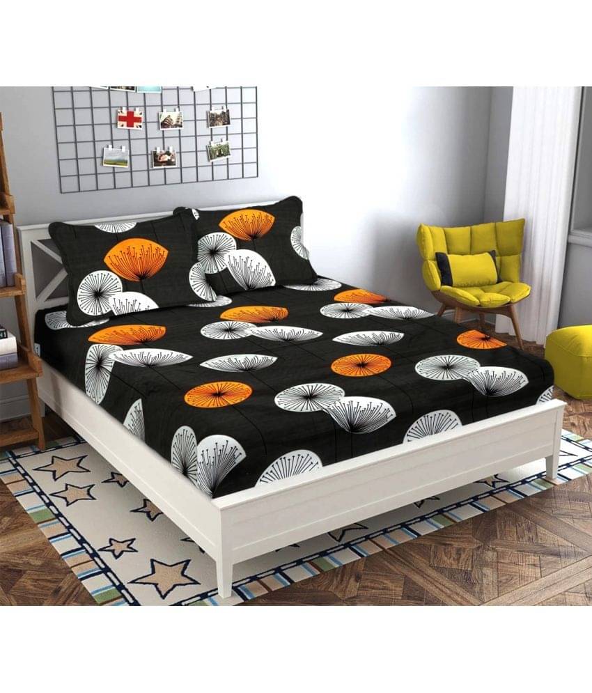     			Neekshaa Glace Cotton 1 Double Bedsheet with 2 Pillow Covers ( Gray )