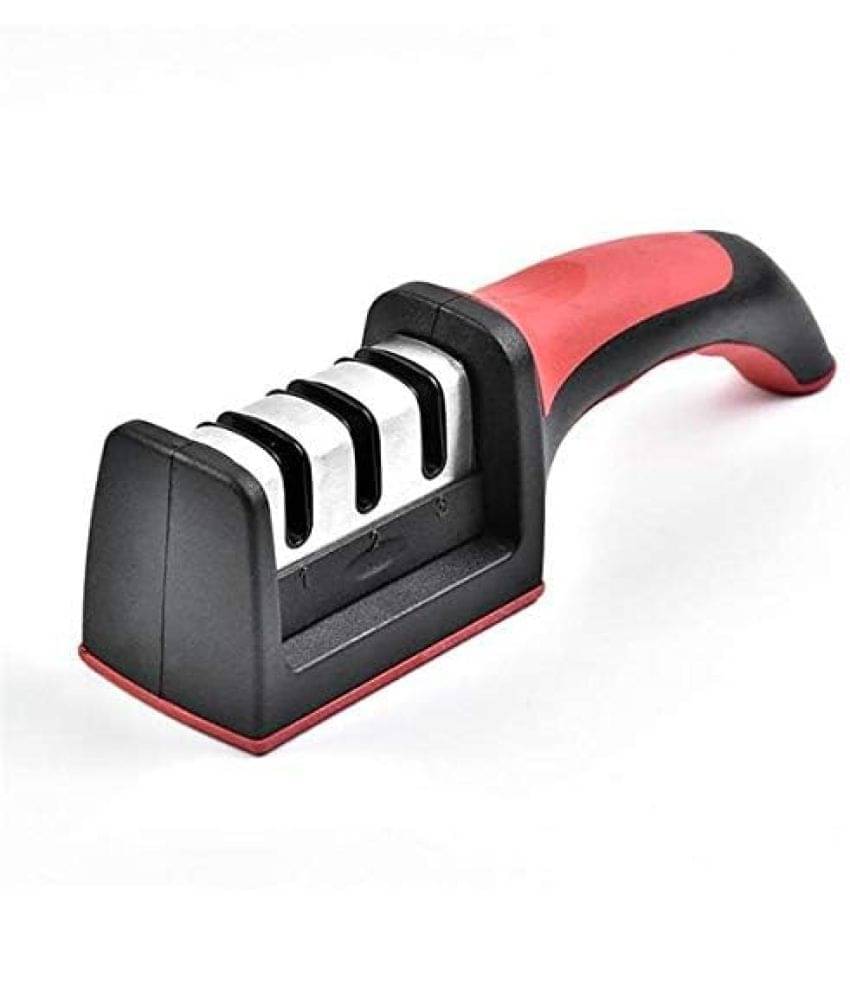     			Shopeleven Red Iron Knife Sharpner Blade Length 5 cm ( Pack of 1 )