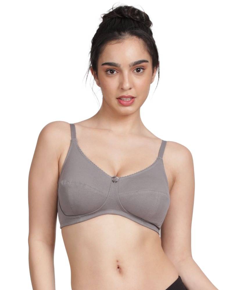     			Susie Cotton Blend Women's Plunge Bra ( Dark Grey ) DI1006-StormFrontGrey
