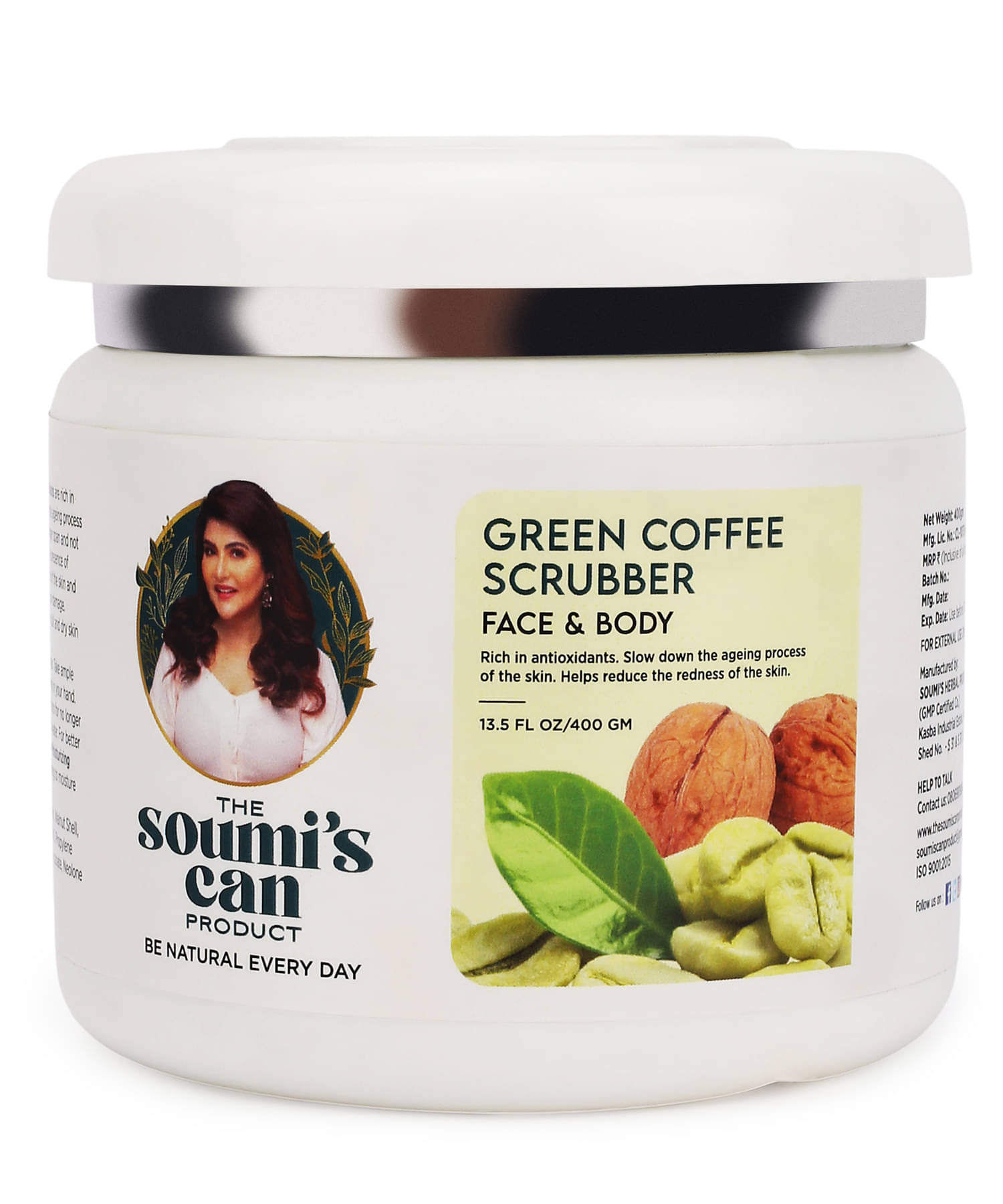 The Soumi's Can Product Green Coffee Scrubber Face & Body Exfoliator, 400gm (Pack of 1) The Soumi's Can Product Green Coffee Scrubber Face & Body Exfoliator, 400gm (Pack of 1)