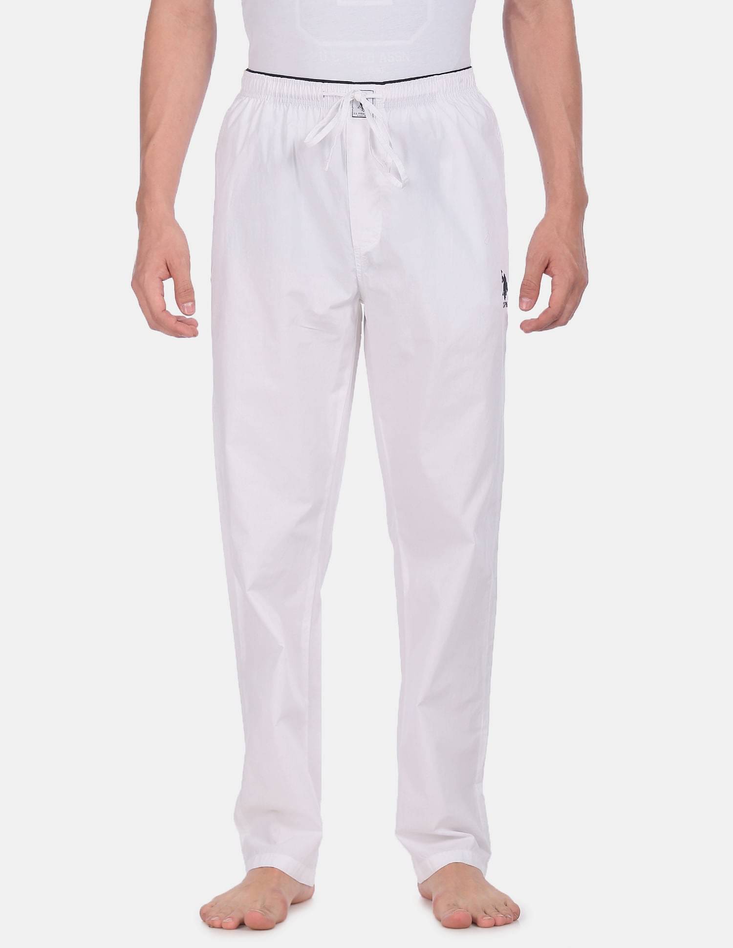     			U.S. Polo Assn. Pack of 1 Pyjama For Men's ( White )