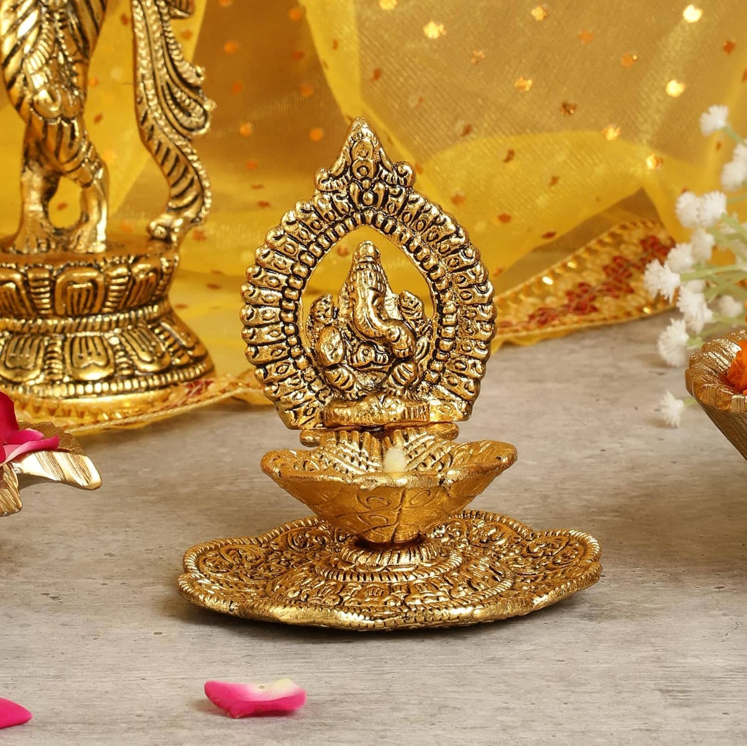 ServDharm Aluminium Table Diya - Pack of 1