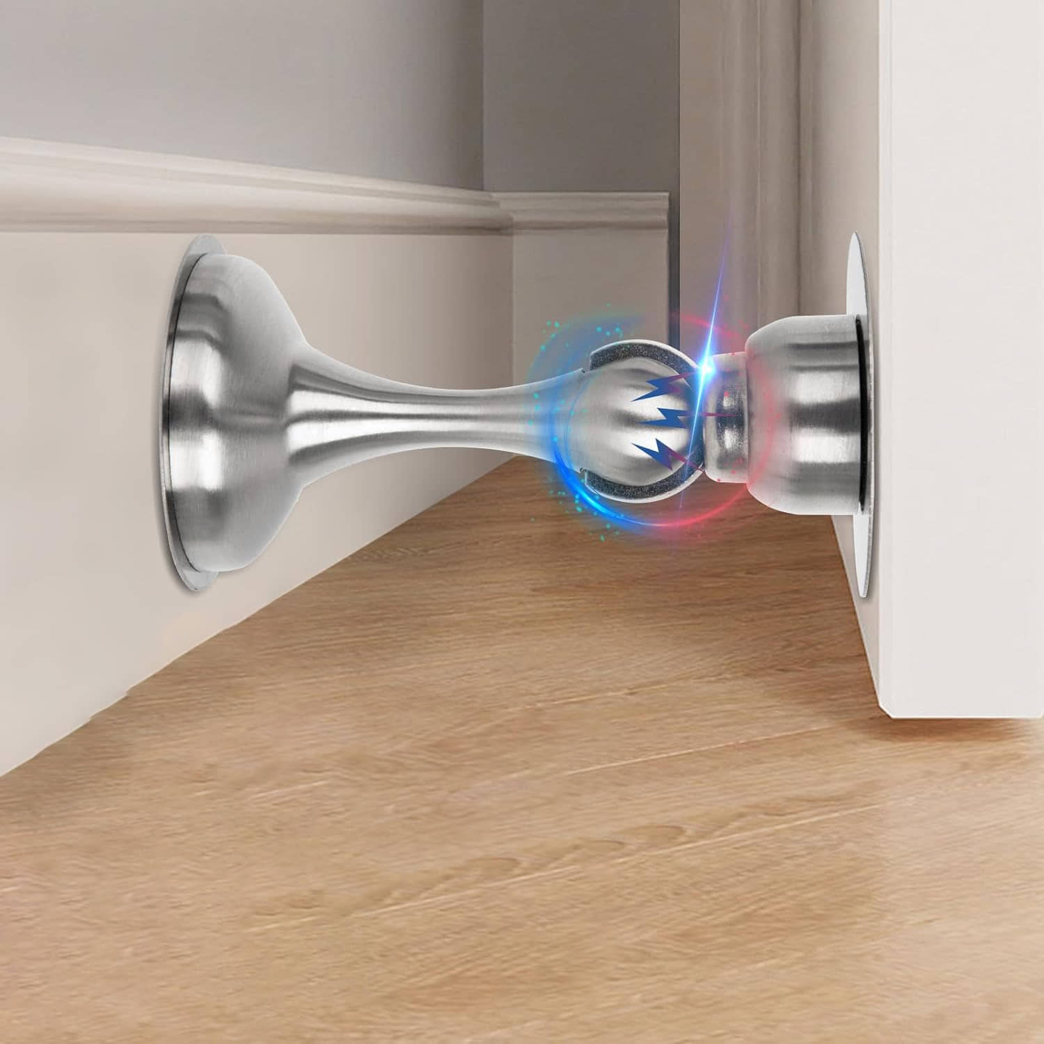 HARRISON Door Stopper-SS Self Adhesive Door Stopper for Magnet | Office | Hotel (PK05) 0873 Wall Mounted Door Stopper  (Silver)