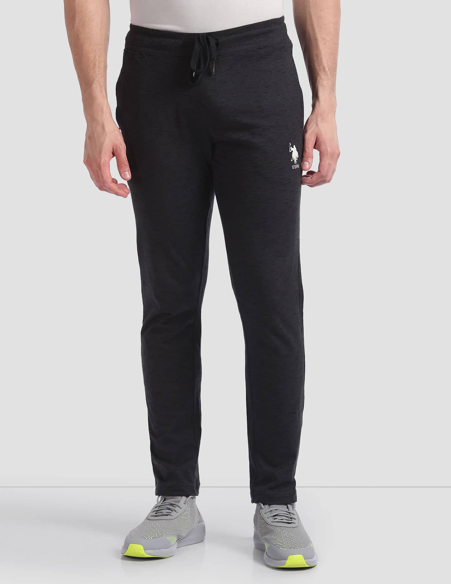 U.S. Polo Assn. Medium Grey Cotton Men's Trackpants ( Pack of 1 ) - Track Pants | Buy online on ZillyBuy