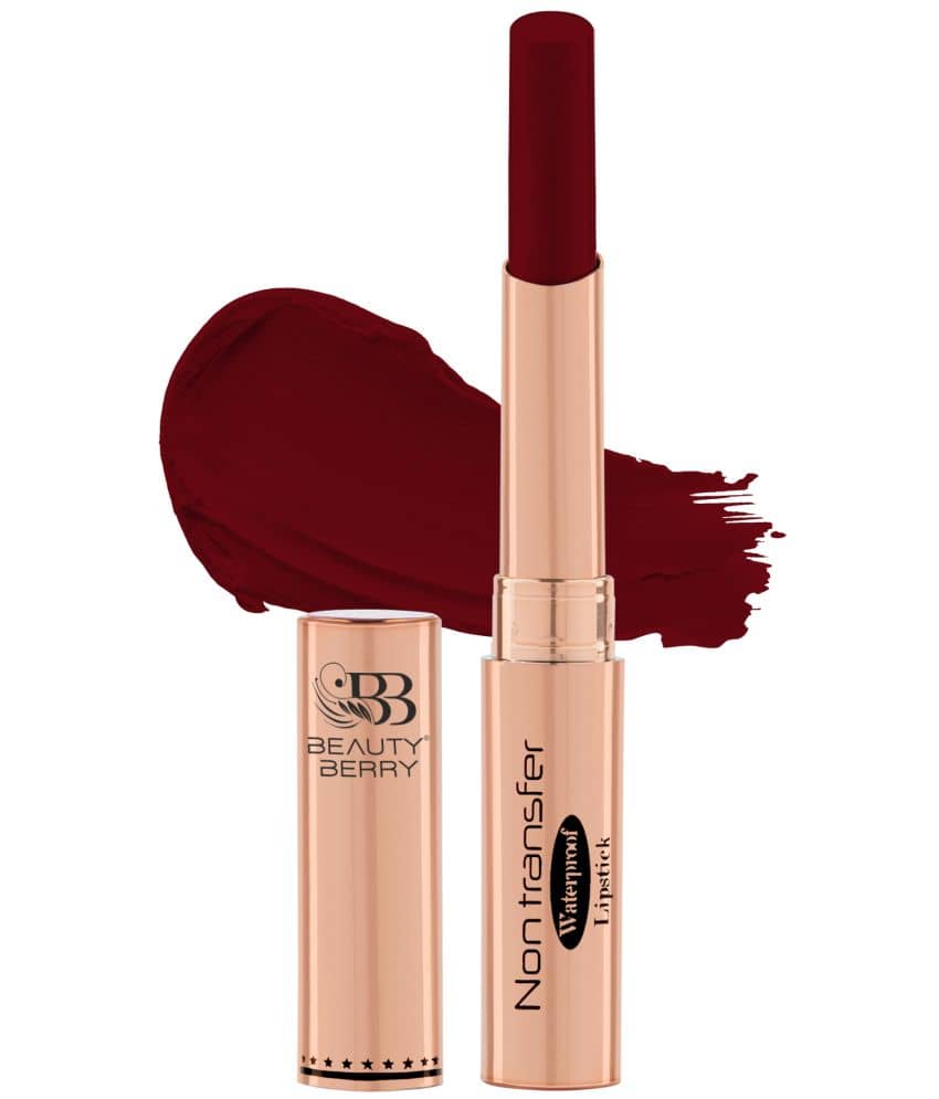 Beauty Berry Deep Maroon Matte Waterproof Crayon Lipstick ( Pack of 1 )
