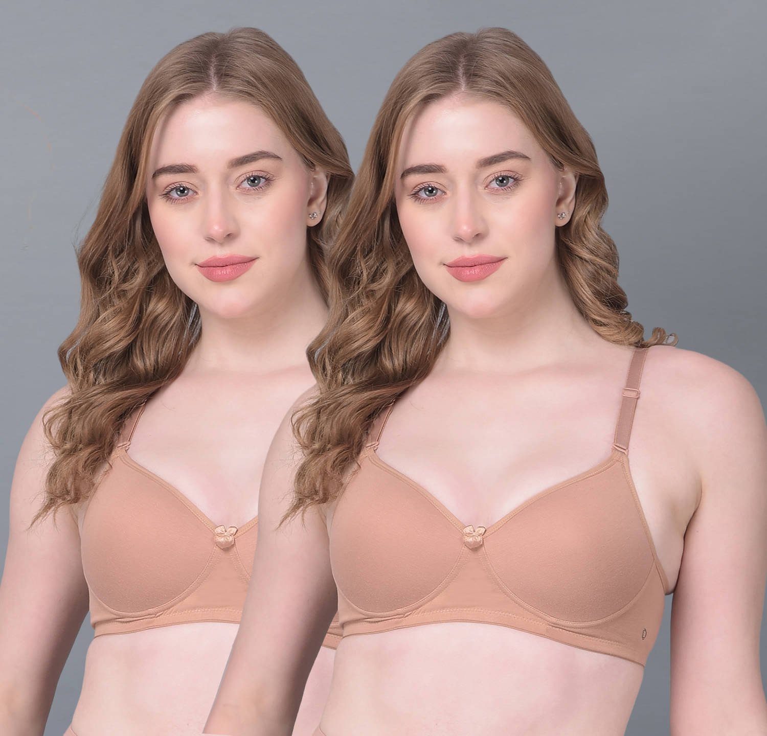 Dollar Missy Pack of 2 Cotton Women's T-Shirt Bra ( Beige ) DTS-2054-ROB-PO2 Dollar Missy Pack of 2 Cotton Women's T-Shirt Bra ( Beige ) DTS-2054-ROB-PO2