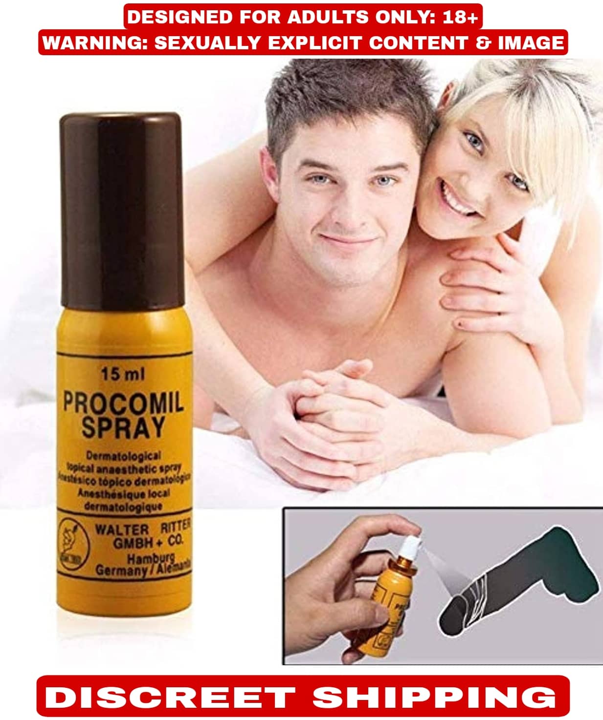 Kamahouse Procomil Spray Keep Long Time Spray Extenal 15ML Men Delay Spray