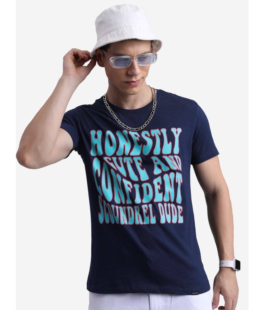 Ketch Pack of 1 100% Cotton Slim Fit Men's T-Shirt ( Navy Blue ) Ketch Pack of 1 100% Cotton Slim Fit Men's T-Shirt ( Navy Blue )